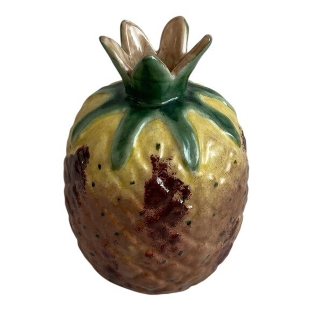 Vintage Huarong Hall Ceramic Pineapple Sculpture Vase Asian Porcelain - Picture 3 of 7